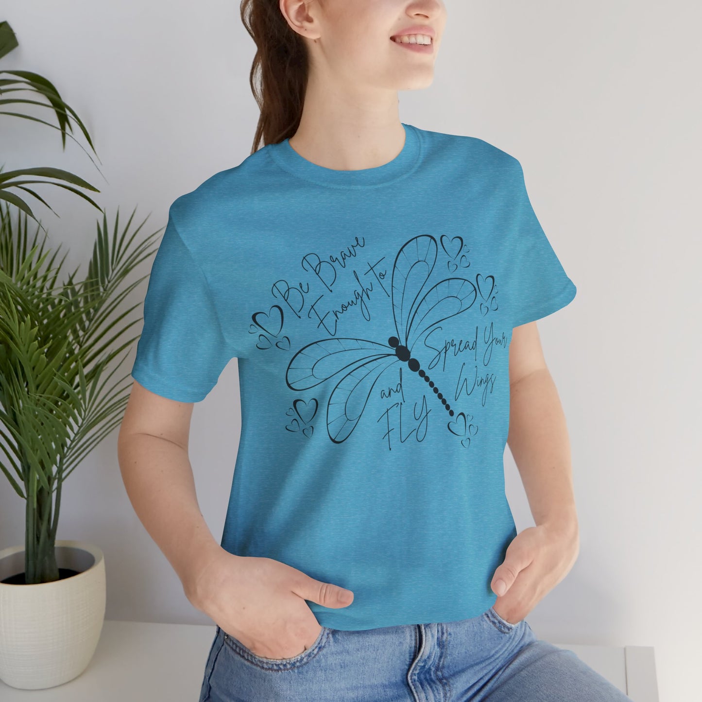 'Spread Your Wings and Fly' - Dragonfly Design Women's Tee