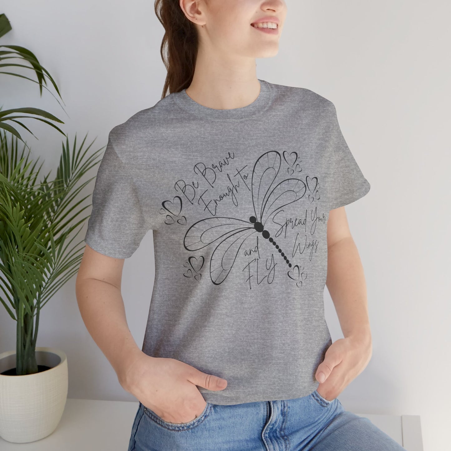 'Spread Your Wings and Fly' - Dragonfly Design Women's Tee