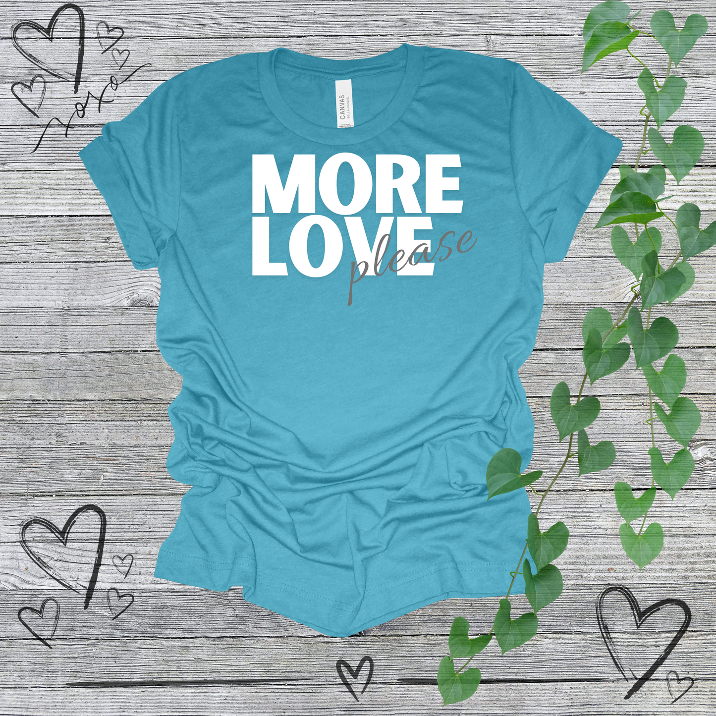 'More Love, Please' (Grey) Women's Tee