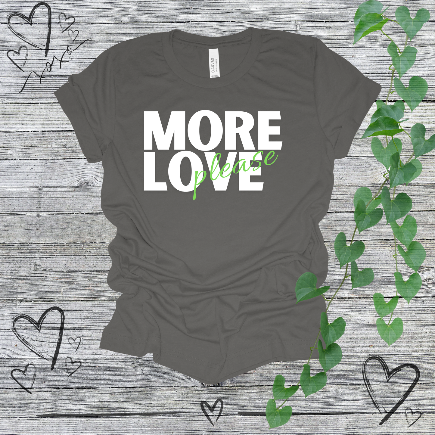 'More Love, Please' (Lime) Women's Tee