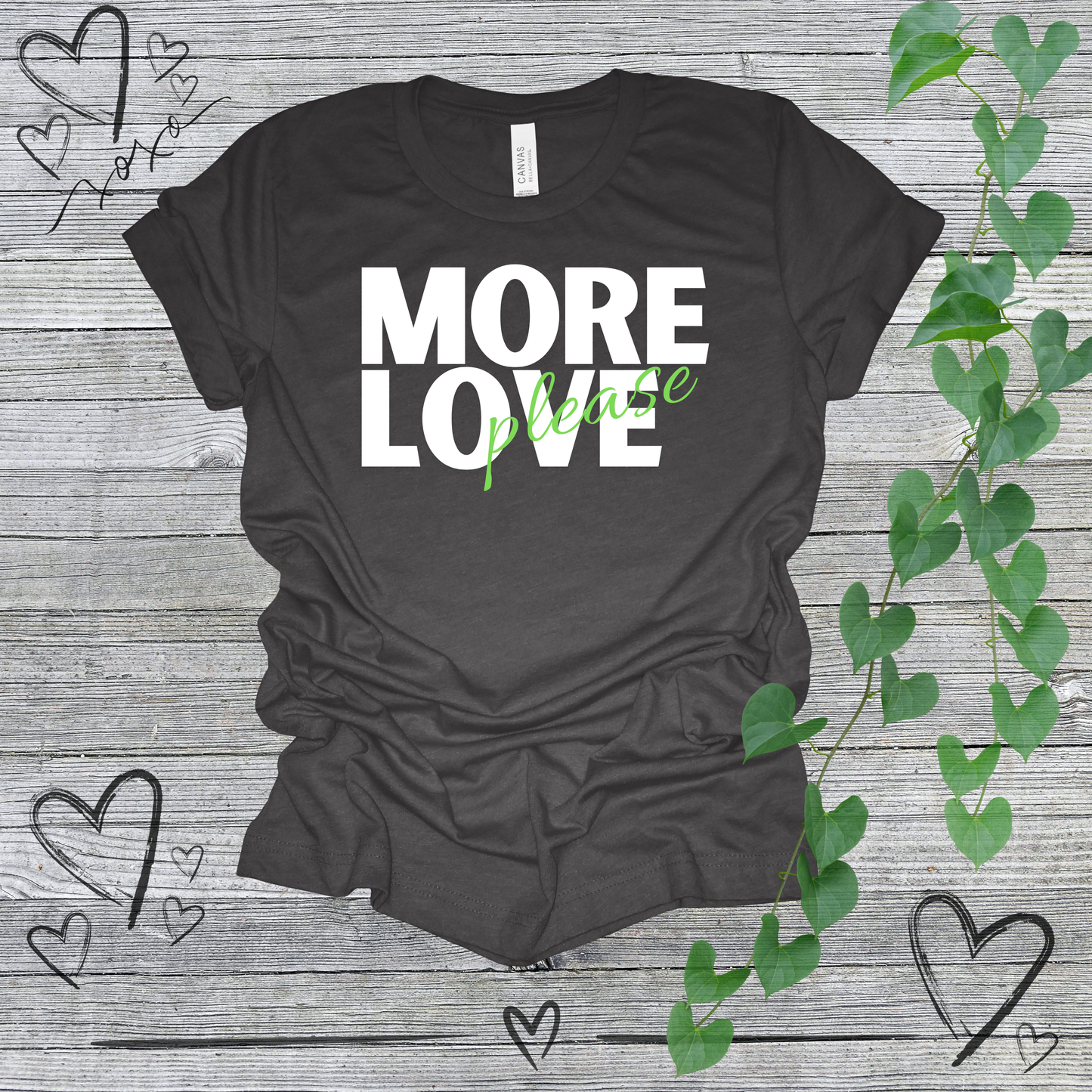 'More Love, Please' (Lime) Women's Tee