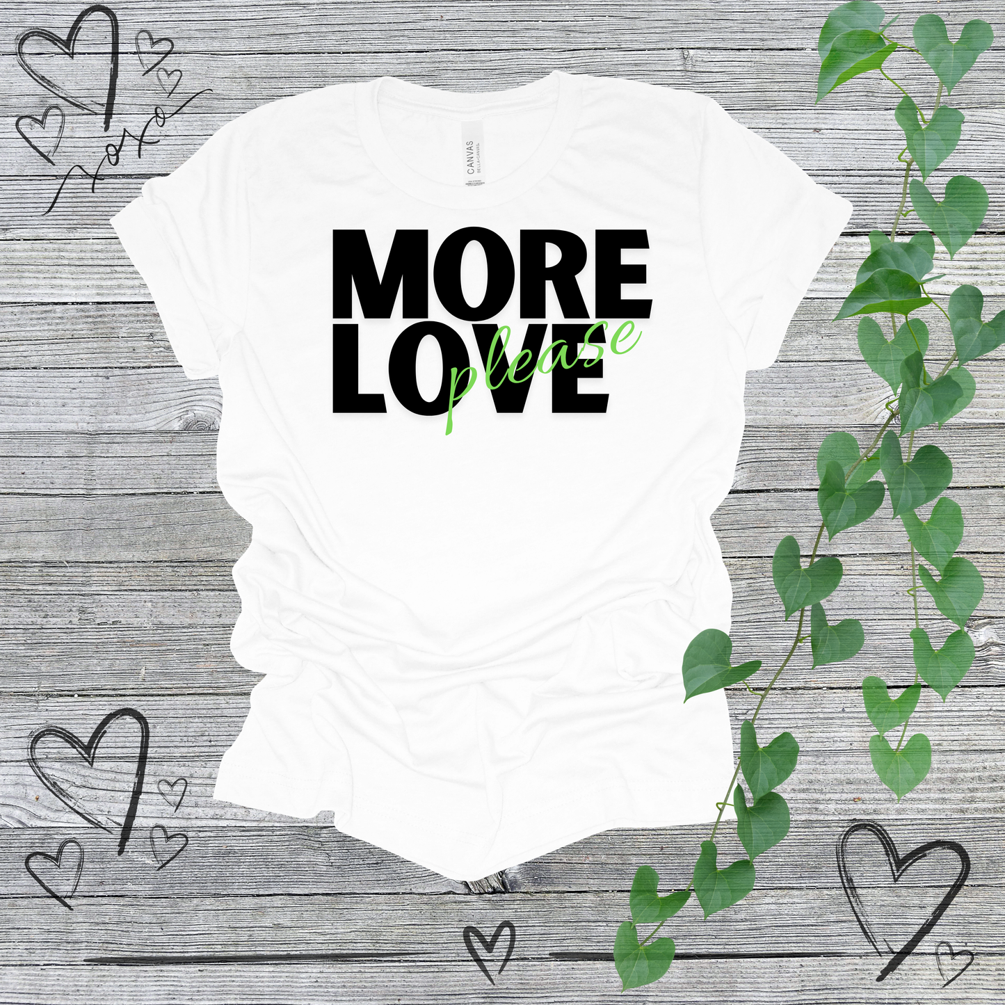 'More Love, Please' (Lime) Women's Tee