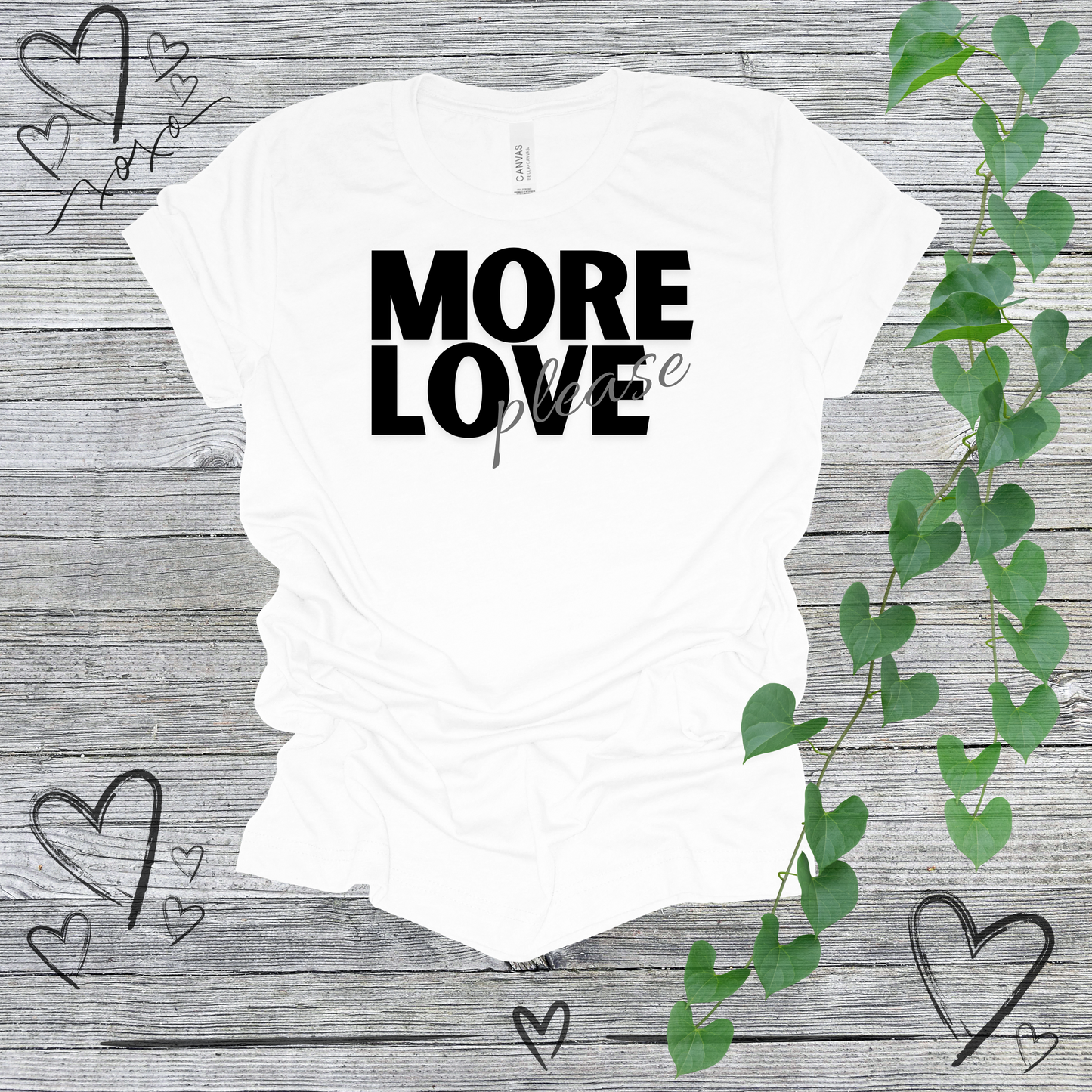 'More Love, Please' (Grey) Women's Tee